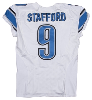 2012 Matthew Stafford Game Used Detroit Lions Road Jersey Worn On 12/16/12 at Arizona (NFL/PSA)
